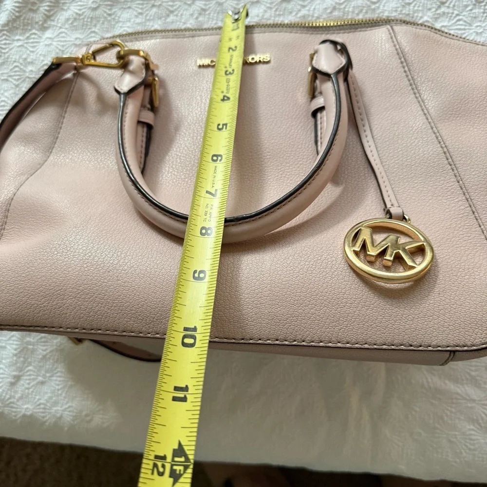 Michael Kors Ciara Large Saffiano Blush Satchel Bag